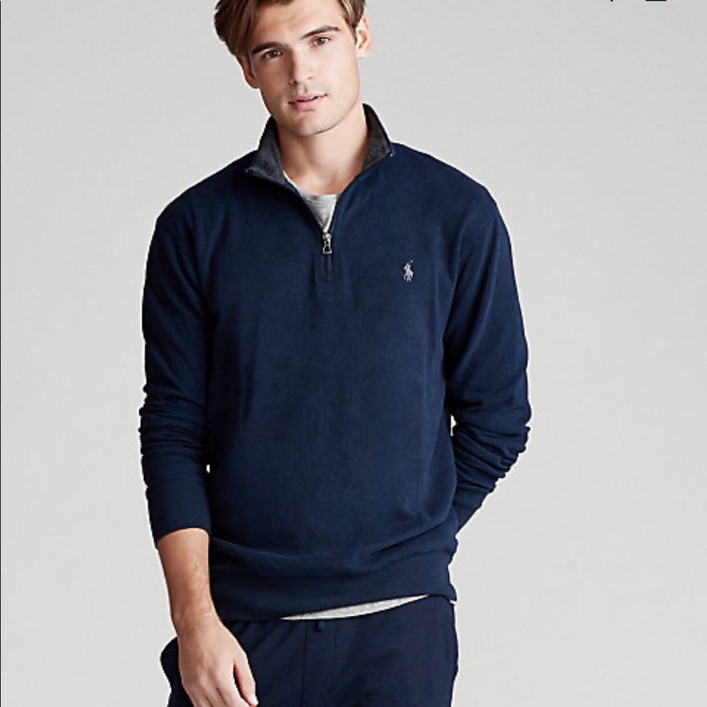 Jersey Quarter Zip Pullover, GREEN